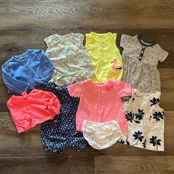 Carter's Other - Lot of Carter’s Baby Girl Outfits + 2 Cardigans Sz 6M